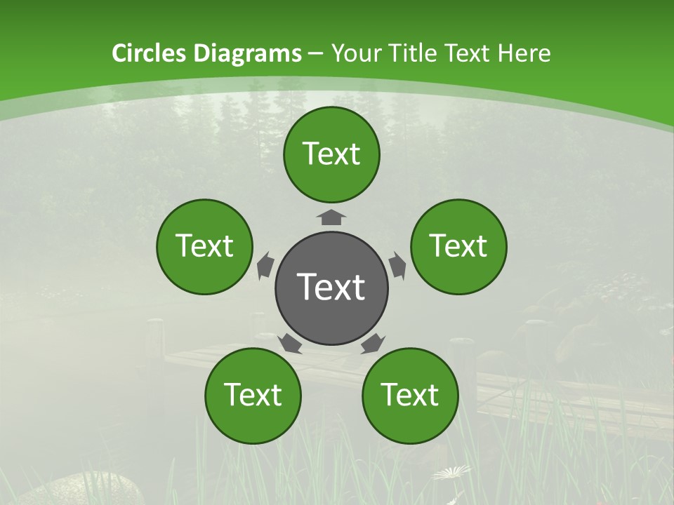 Kolorowy Stokrotka Chmura PowerPoint Template