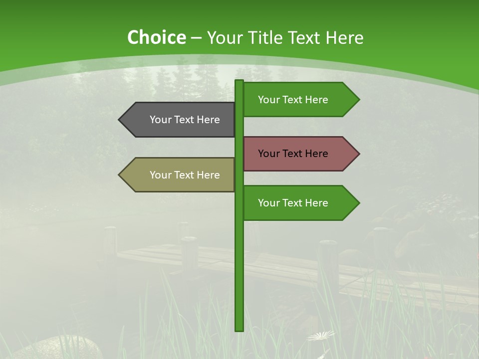 Kolorowy Stokrotka Chmura PowerPoint Template