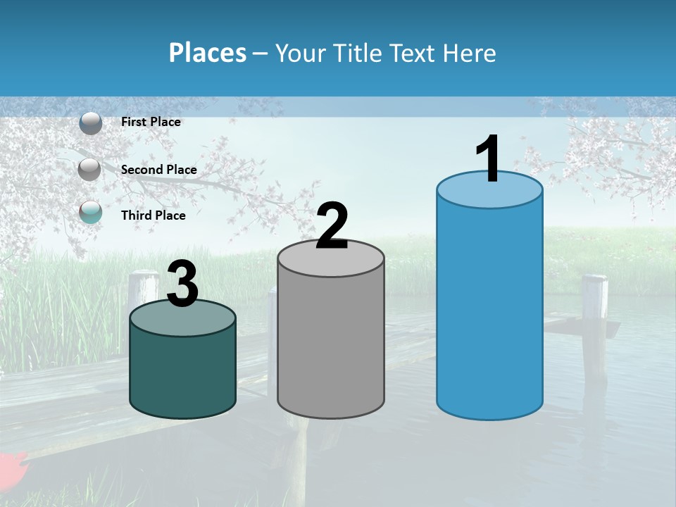 Ilustracja Pora Roku Molo PowerPoint Template