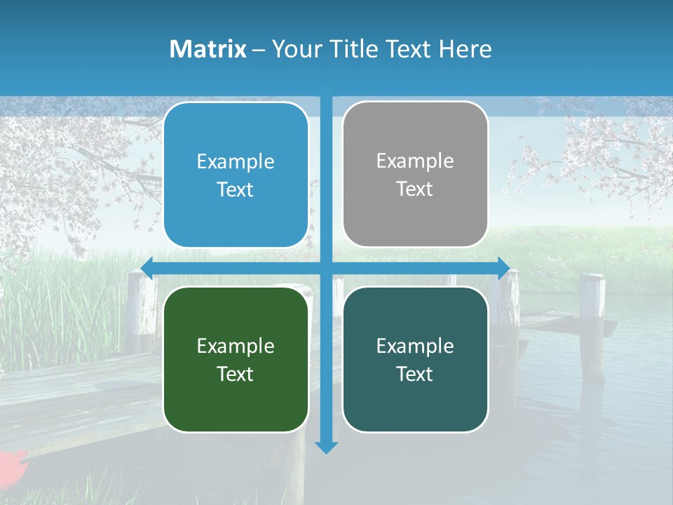 Ilustracja Pora Roku Molo PowerPoint Template