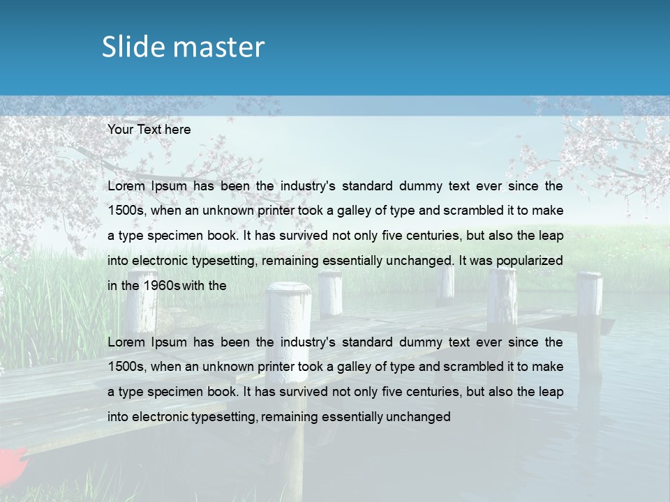 Ilustracja Pora Roku Molo PowerPoint Template