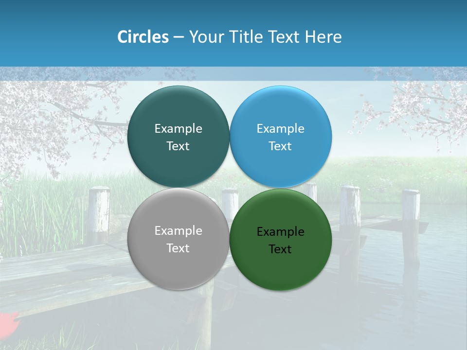 Ilustracja Pora Roku Molo PowerPoint Template