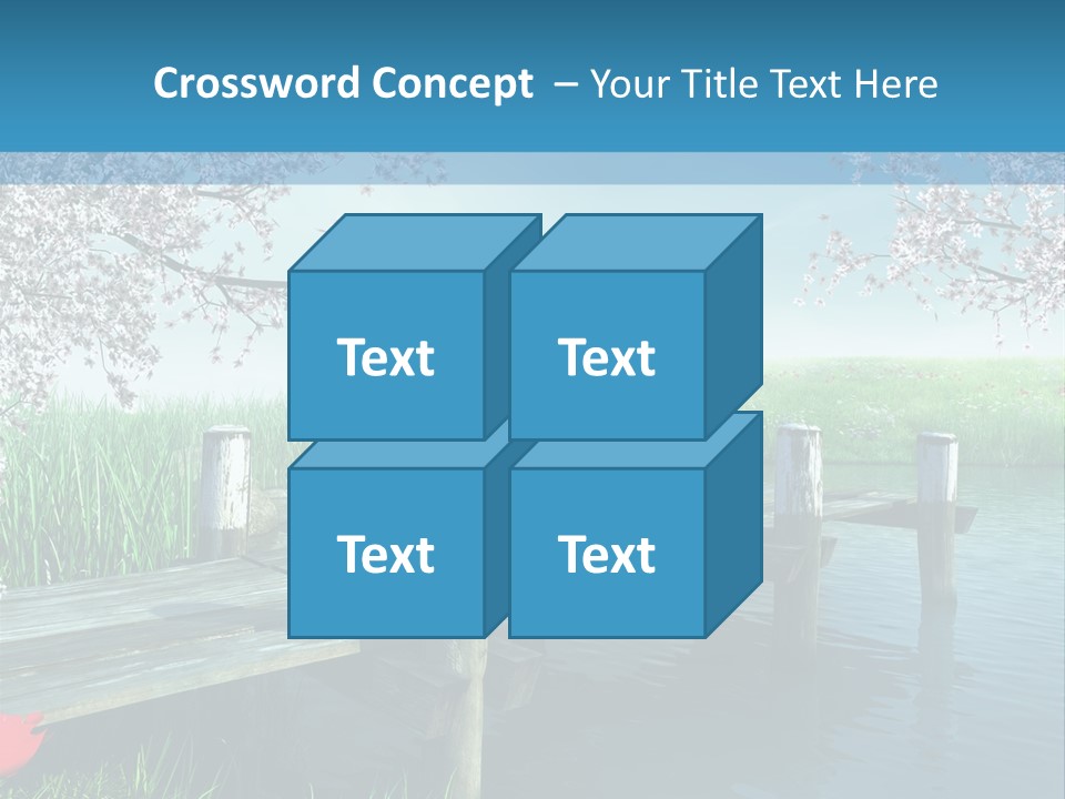 Ilustracja Pora Roku Molo PowerPoint Template