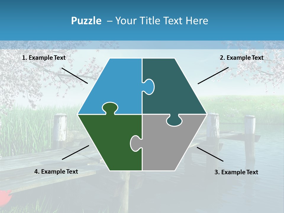 Ilustracja Pora Roku Molo PowerPoint Template