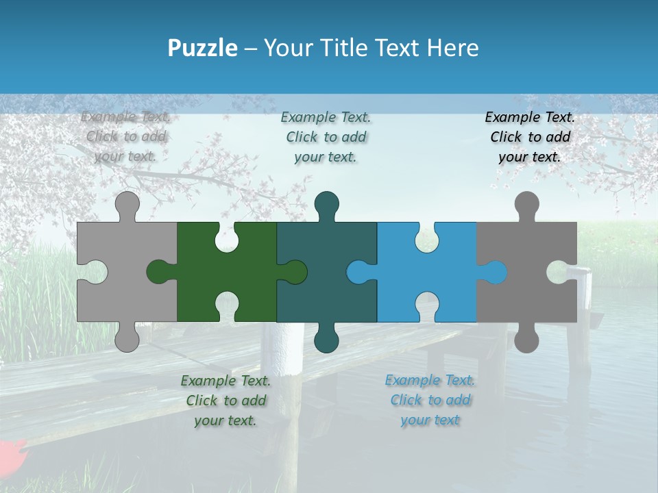 Ilustracja Pora Roku Molo PowerPoint Template