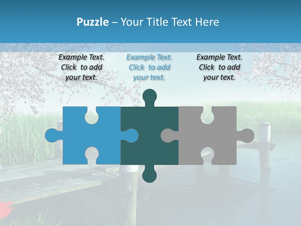 Ilustracja Pora Roku Molo PowerPoint Template