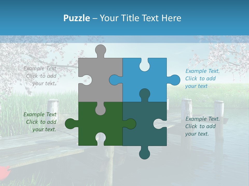 Ilustracja Pora Roku Molo PowerPoint Template