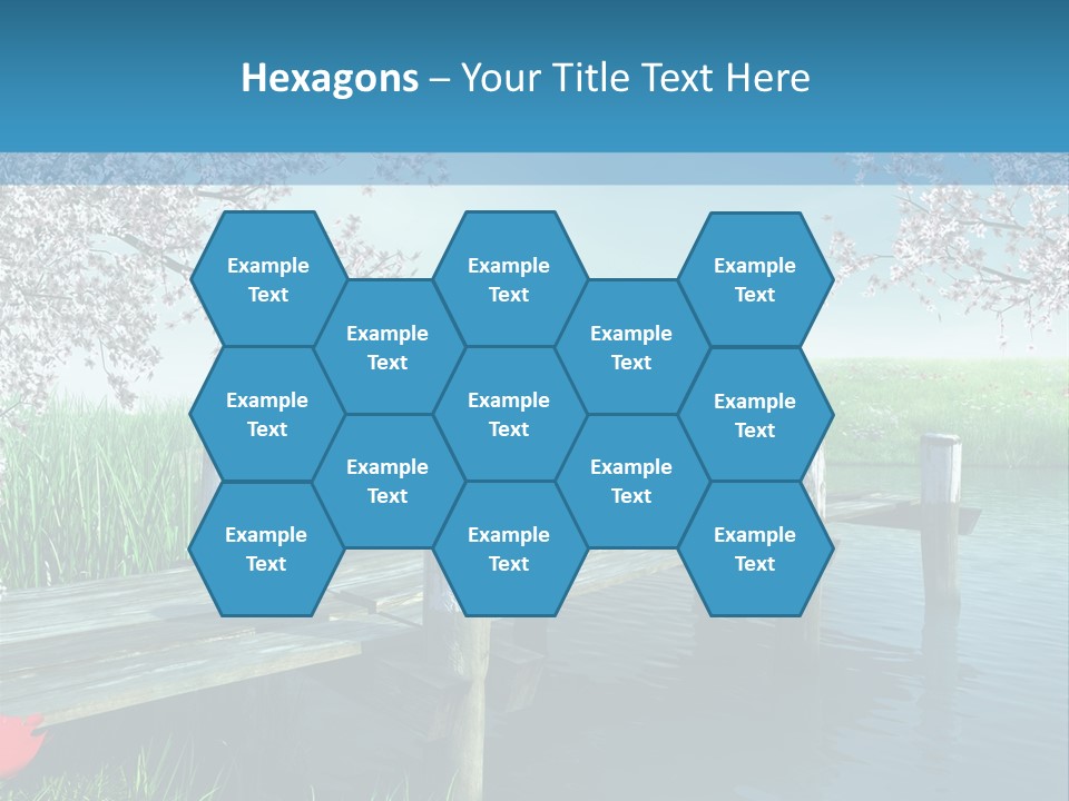 Ilustracja Pora Roku Molo PowerPoint Template