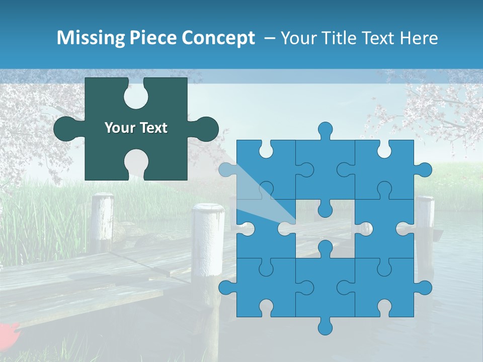 Ilustracja Pora Roku Molo PowerPoint Template