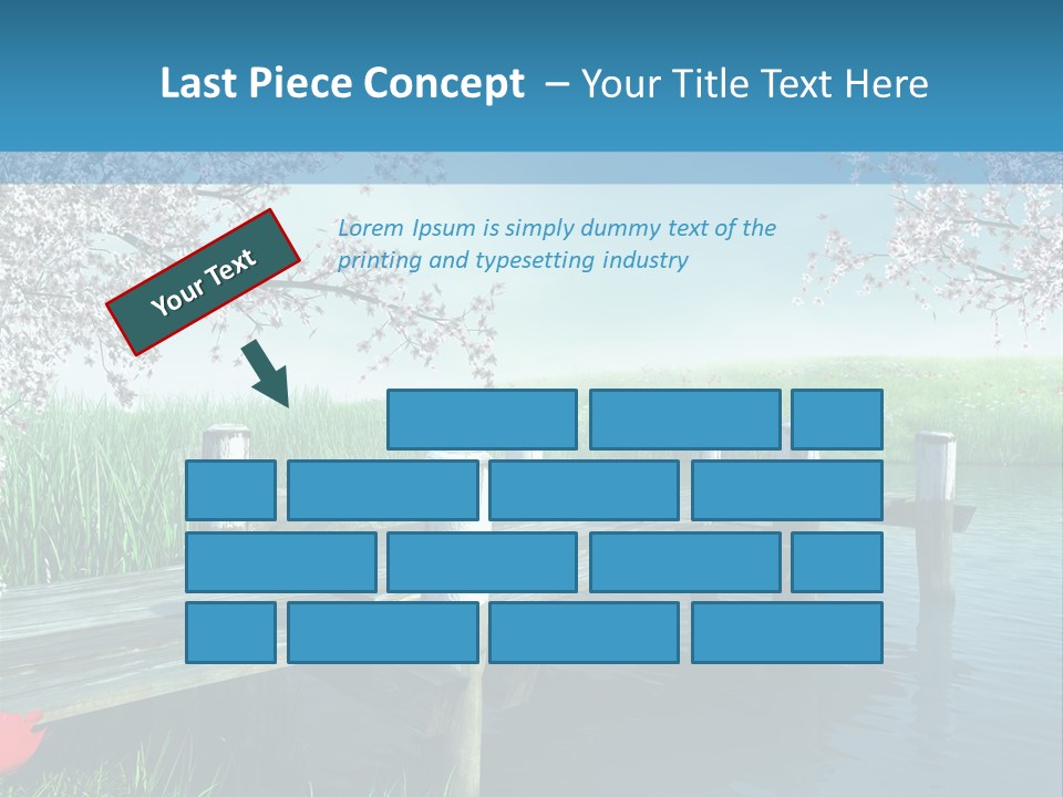 Ilustracja Pora Roku Molo PowerPoint Template