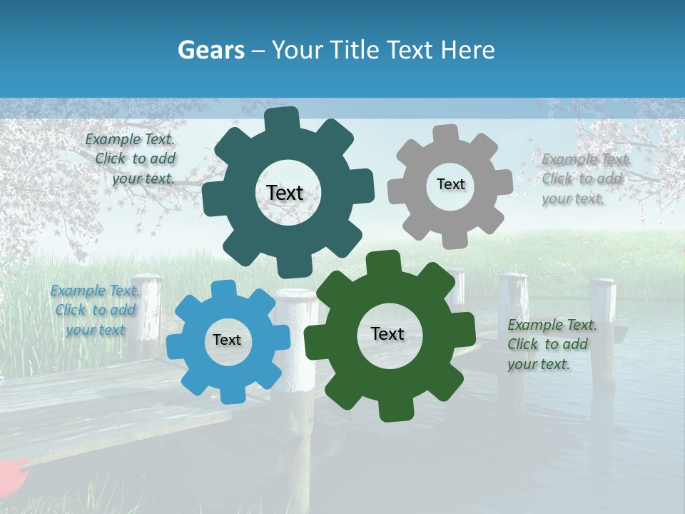 Ilustracja Pora Roku Molo PowerPoint Template