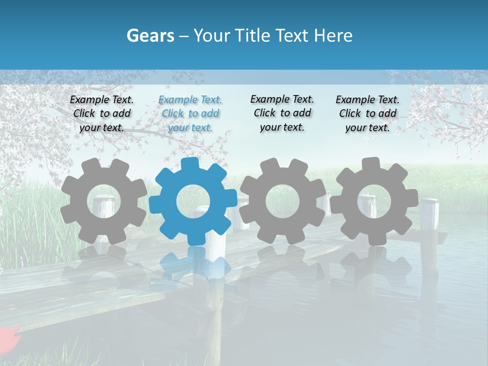 Ilustracja Pora Roku Molo PowerPoint Template