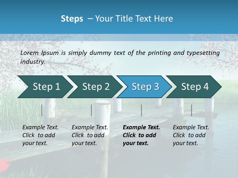 Ilustracja Pora Roku Molo PowerPoint Template