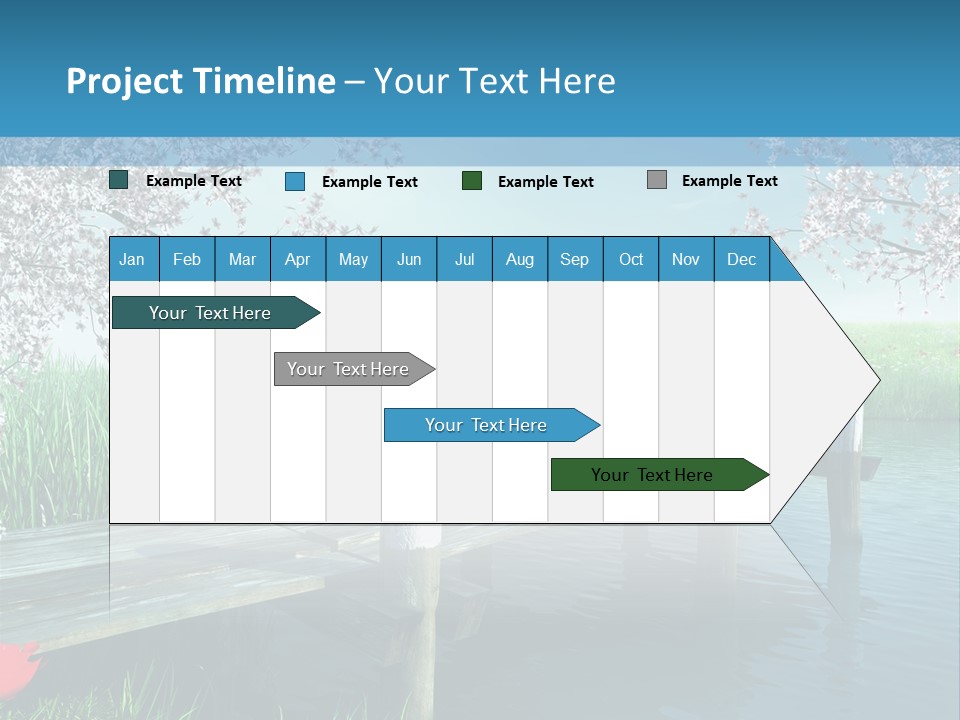 Ilustracja Pora Roku Molo PowerPoint Template