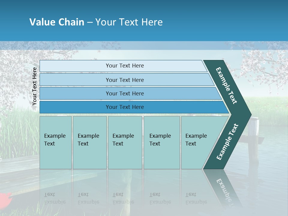 Ilustracja Pora Roku Molo PowerPoint Template