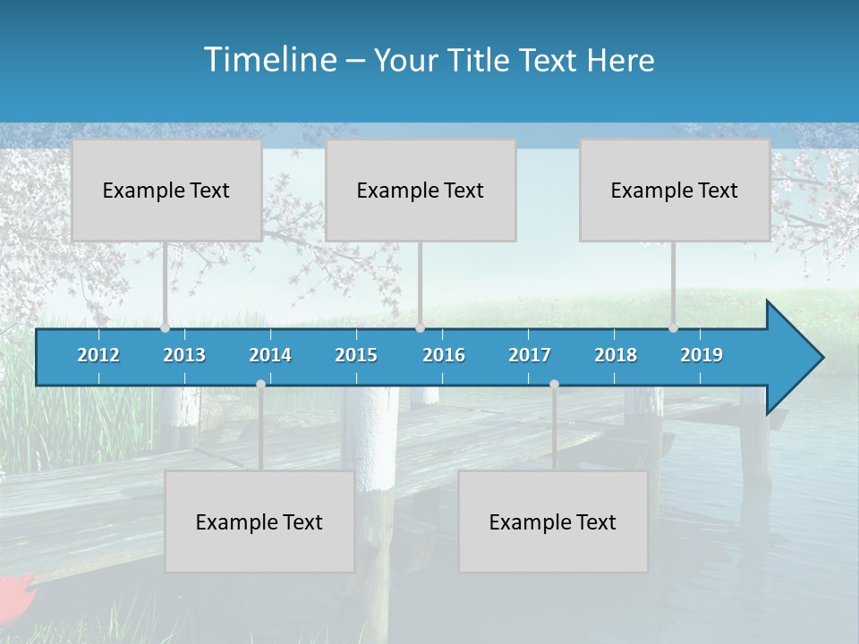 Ilustracja Pora Roku Molo PowerPoint Template