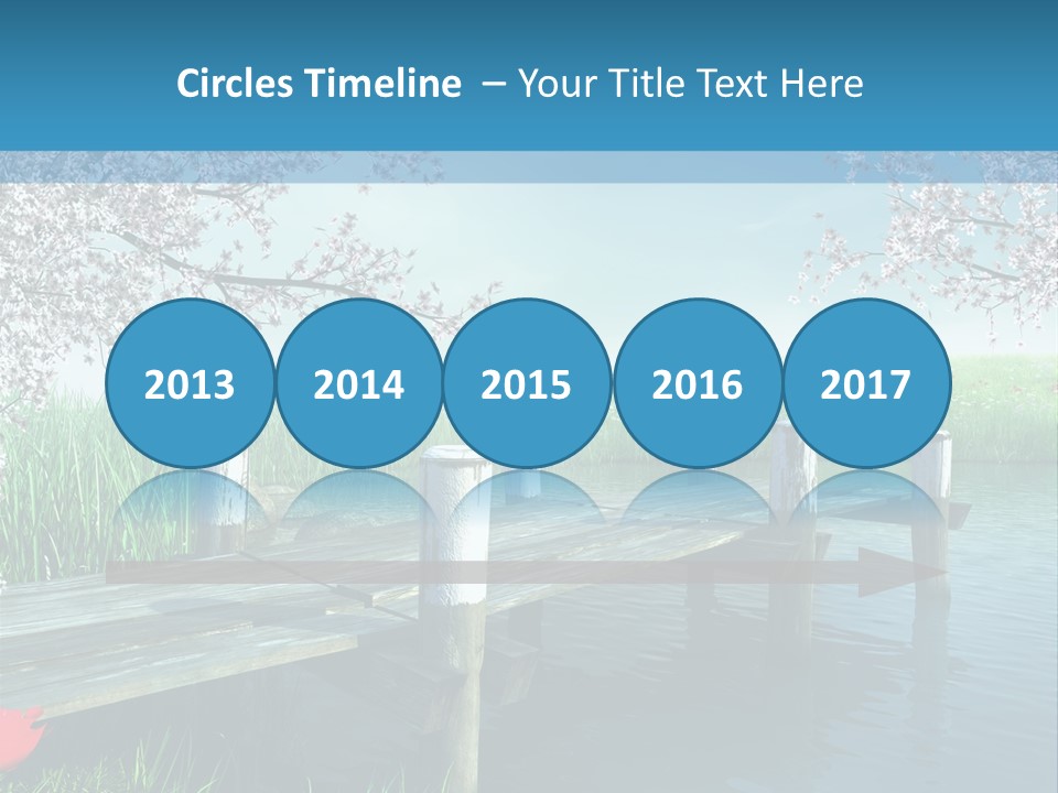 Ilustracja Pora Roku Molo PowerPoint Template