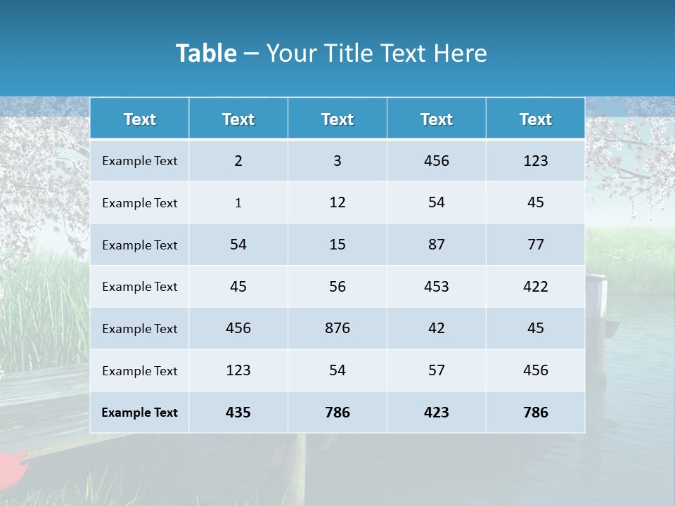Ilustracja Pora Roku Molo PowerPoint Template