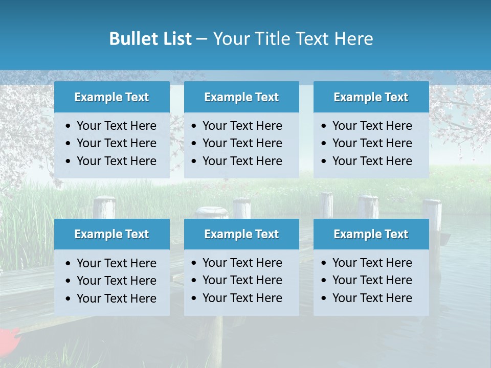 Ilustracja Pora Roku Molo PowerPoint Template