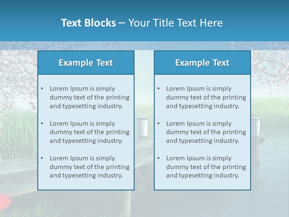 Ilustracja Pora Roku Molo PowerPoint Template