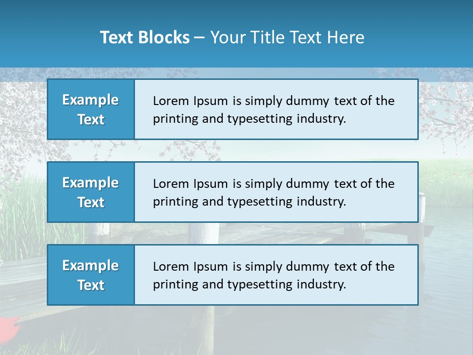 Ilustracja Pora Roku Molo PowerPoint Template