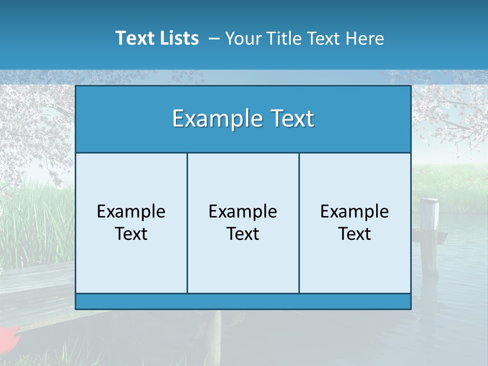 Ilustracja Pora Roku Molo PowerPoint Template