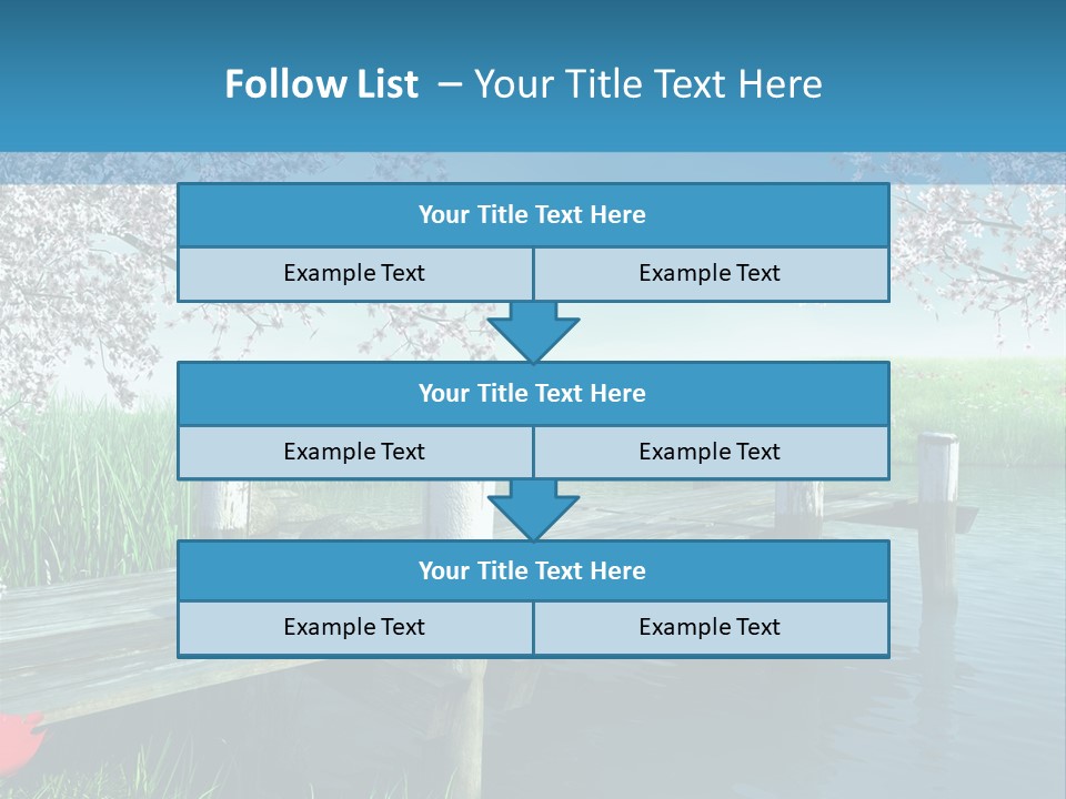 Ilustracja Pora Roku Molo PowerPoint Template