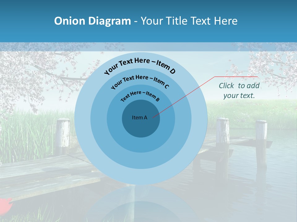 Ilustracja Pora Roku Molo PowerPoint Template