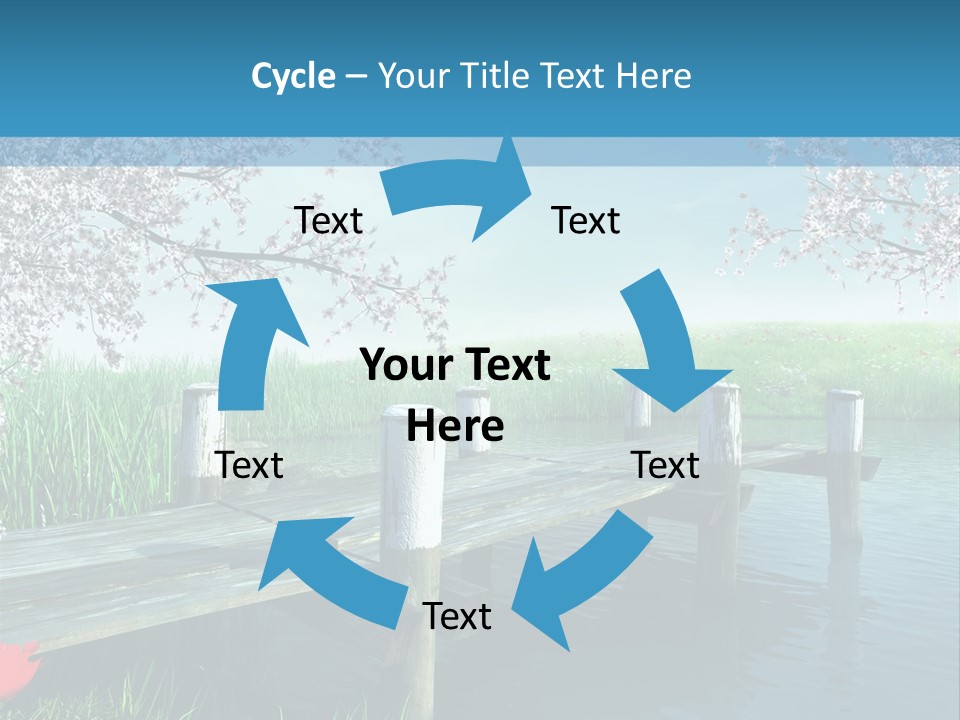 Ilustracja Pora Roku Molo PowerPoint Template