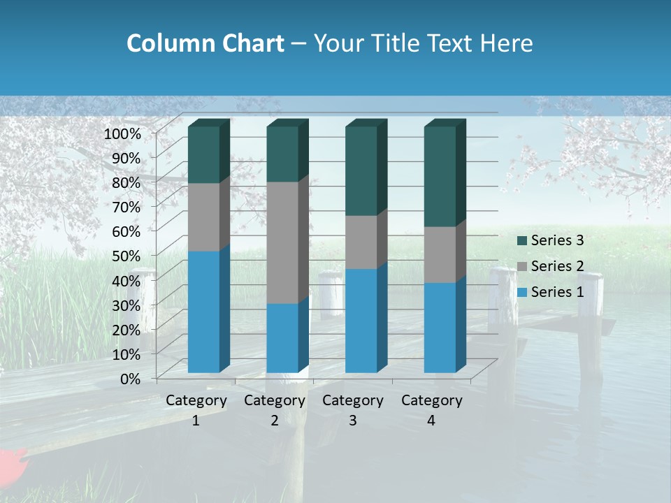 Ilustracja Pora Roku Molo PowerPoint Template