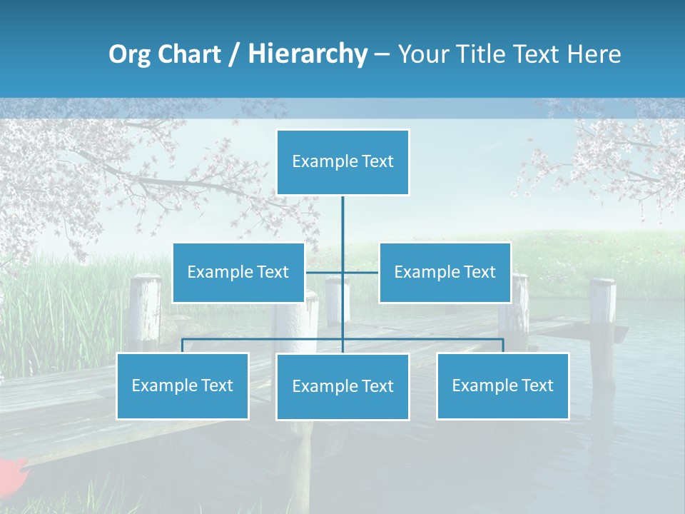Ilustracja Pora Roku Molo PowerPoint Template
