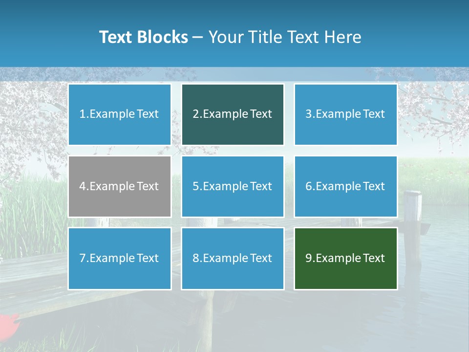 Ilustracja Pora Roku Molo PowerPoint Template