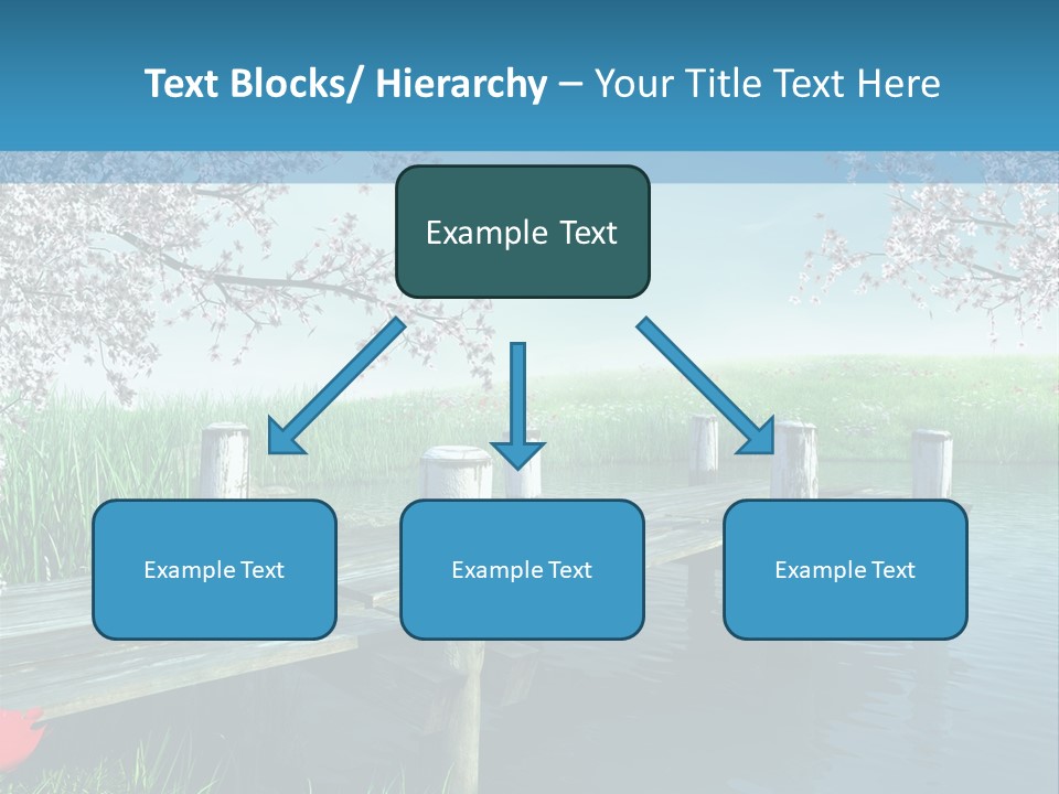 Ilustracja Pora Roku Molo PowerPoint Template