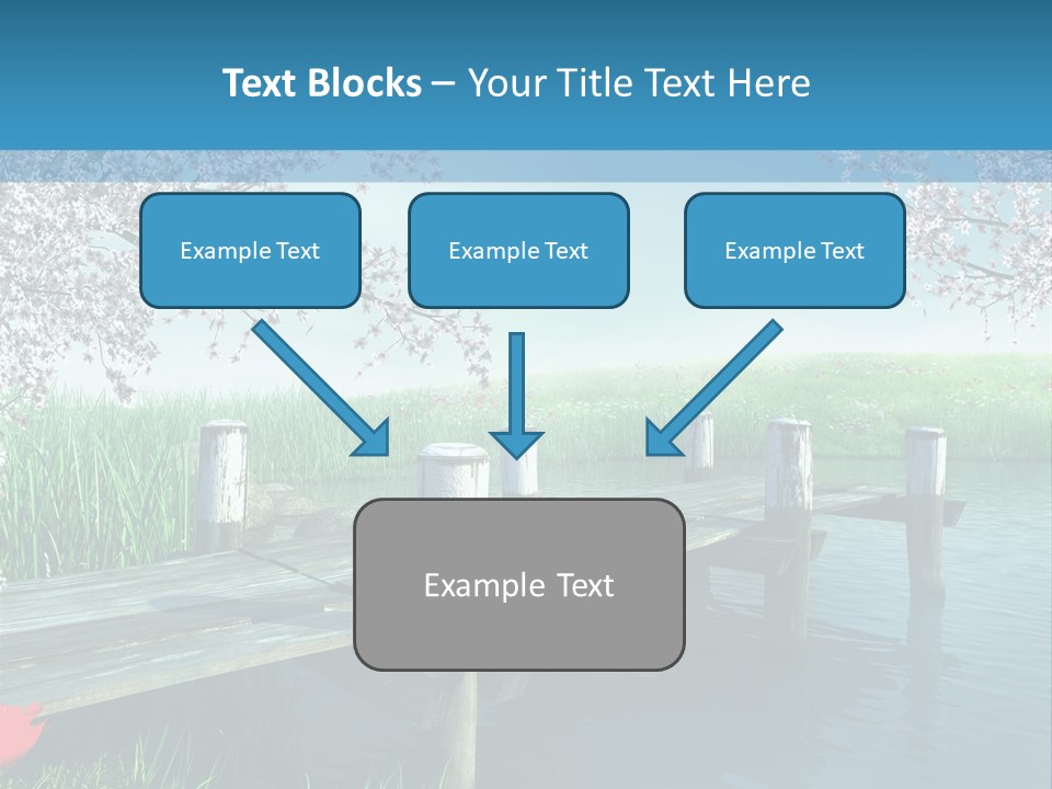 Ilustracja Pora Roku Molo PowerPoint Template