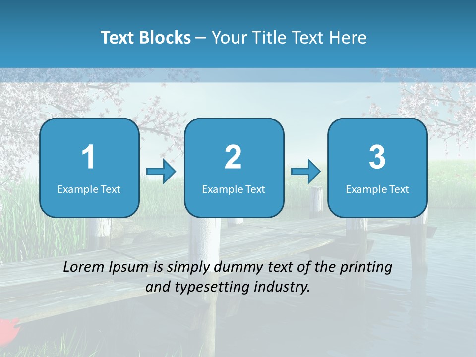 Ilustracja Pora Roku Molo PowerPoint Template