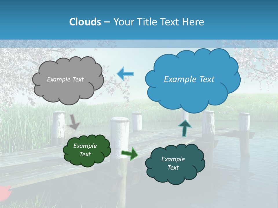 Ilustracja Pora Roku Molo PowerPoint Template