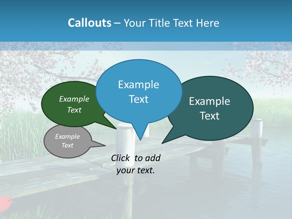 Ilustracja Pora Roku Molo PowerPoint Template