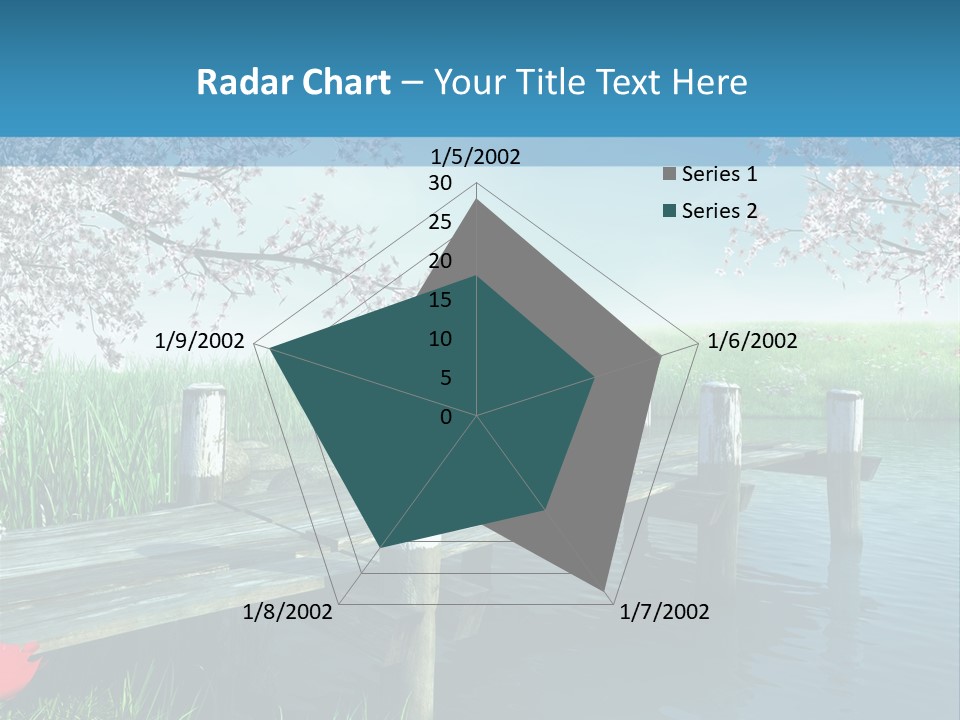 Ilustracja Pora Roku Molo PowerPoint Template