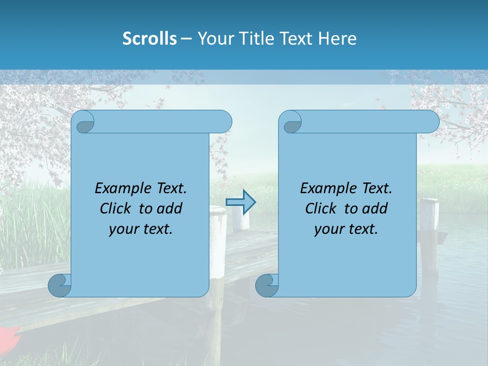 Ilustracja Pora Roku Molo PowerPoint Template