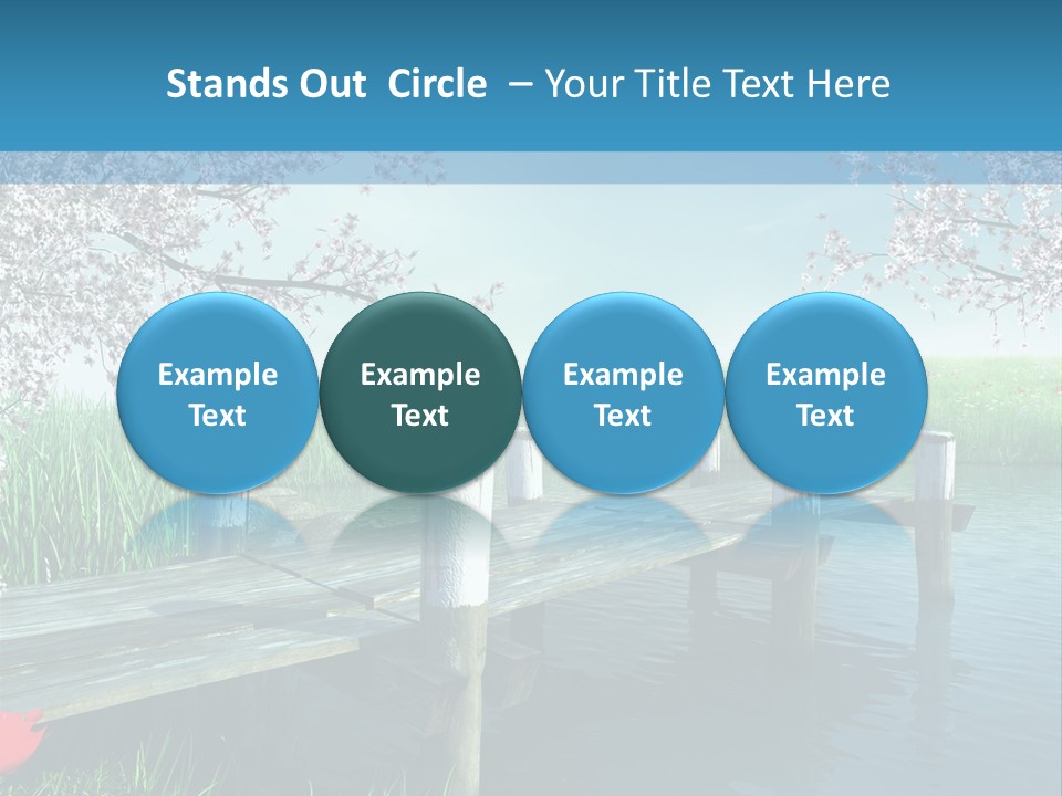 Ilustracja Pora Roku Molo PowerPoint Template