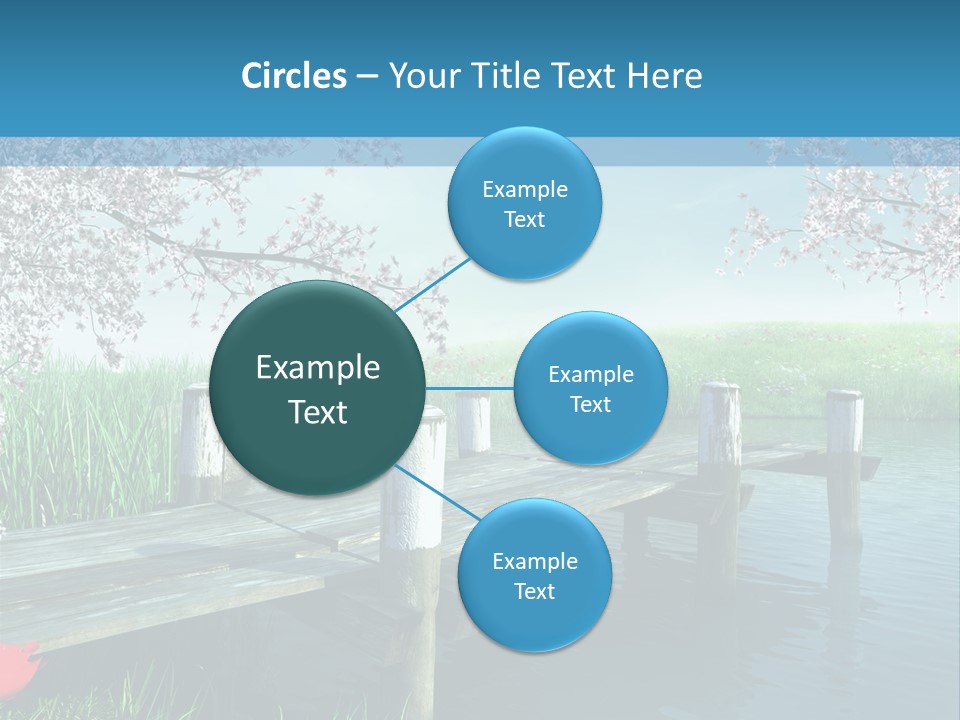 Ilustracja Pora Roku Molo PowerPoint Template