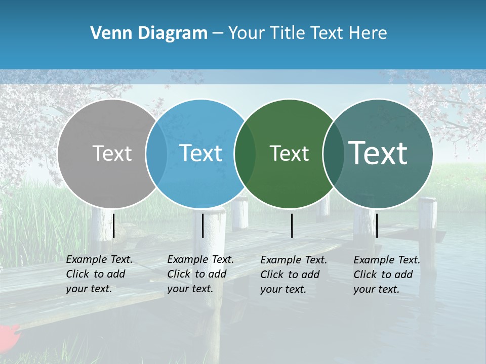 Ilustracja Pora Roku Molo PowerPoint Template