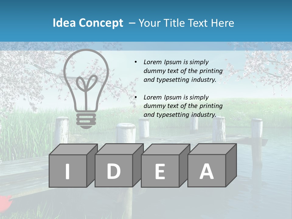 Ilustracja Pora Roku Molo PowerPoint Template