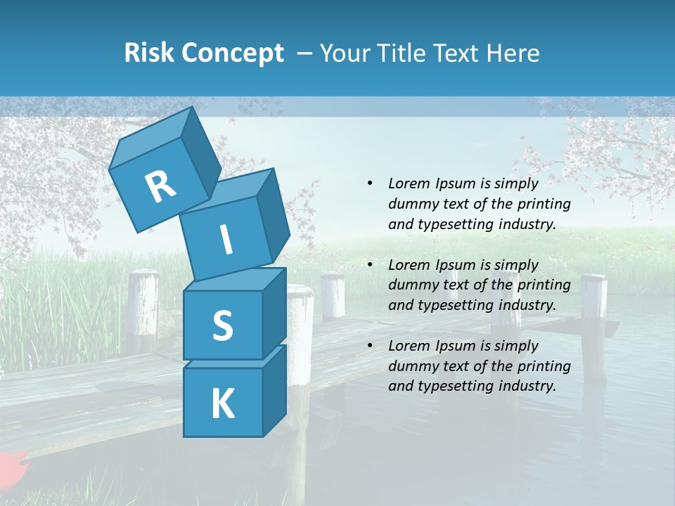 Ilustracja Pora Roku Molo PowerPoint Template