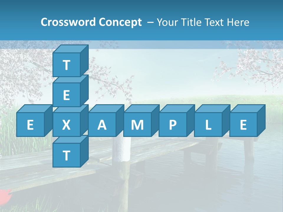 Ilustracja Pora Roku Molo PowerPoint Template