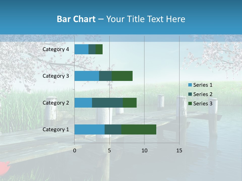 Ilustracja Pora Roku Molo PowerPoint Template