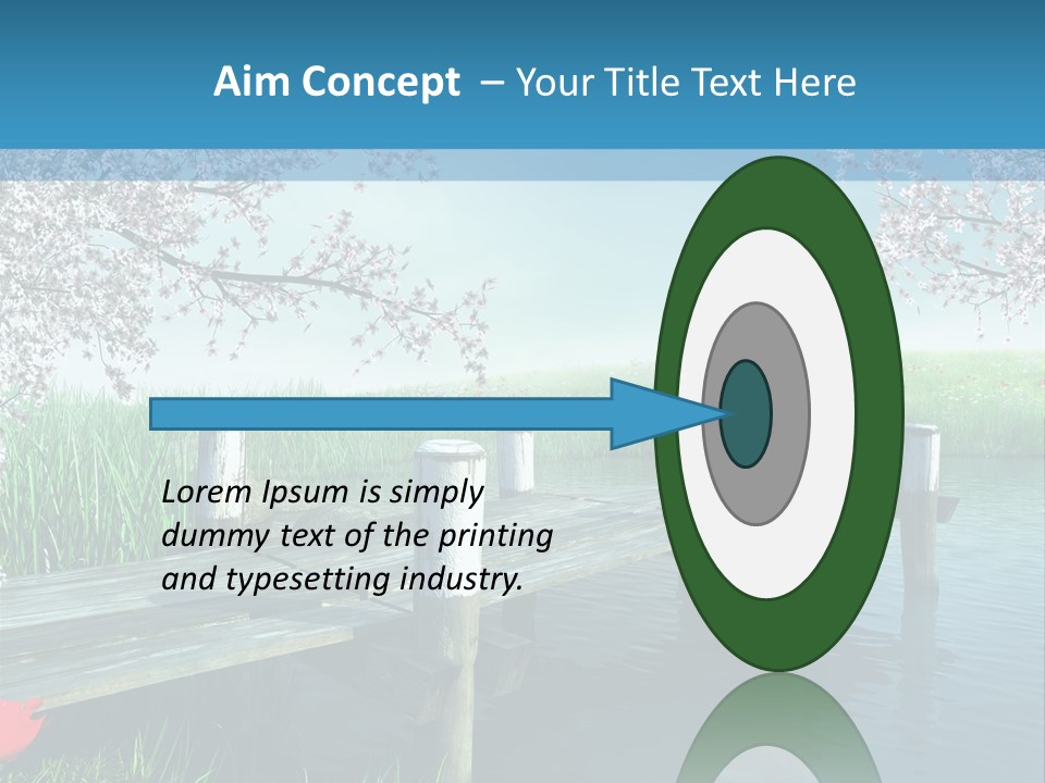 Ilustracja Pora Roku Molo PowerPoint Template