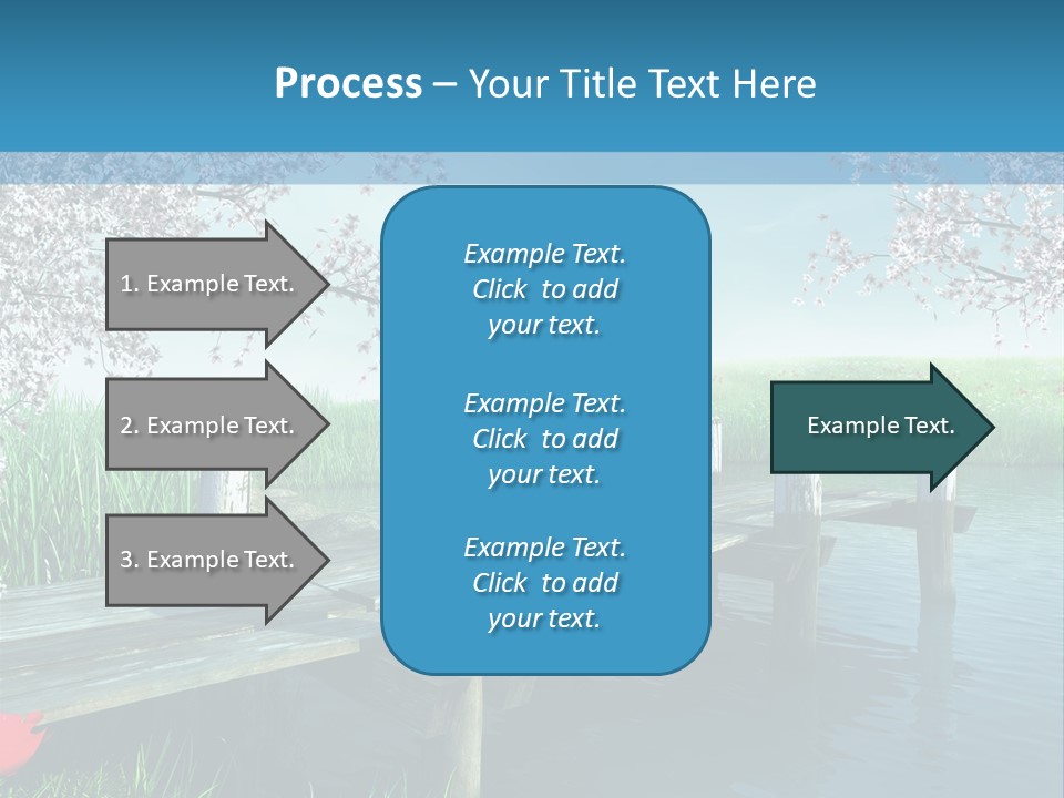 Ilustracja Pora Roku Molo PowerPoint Template