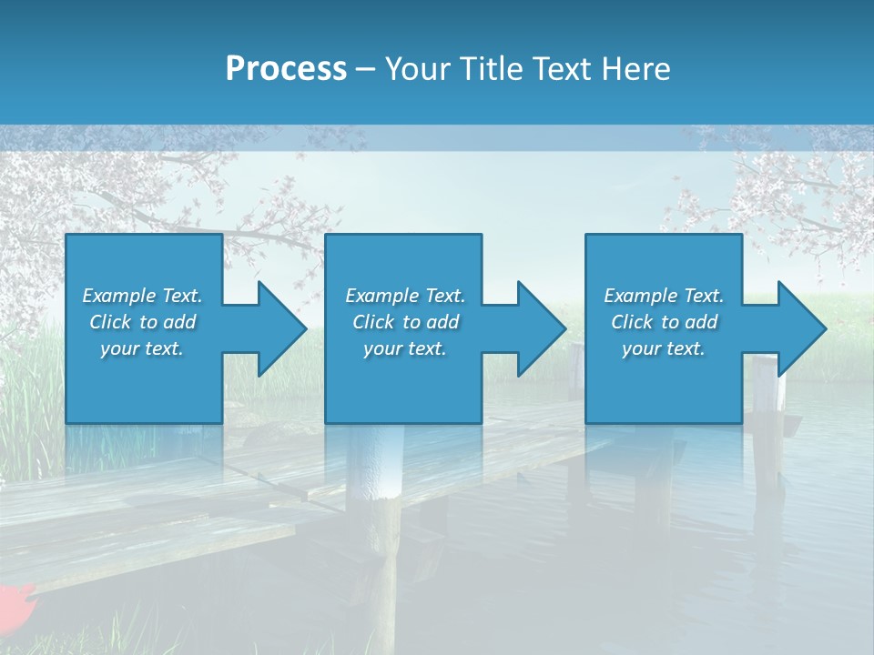 Ilustracja Pora Roku Molo PowerPoint Template