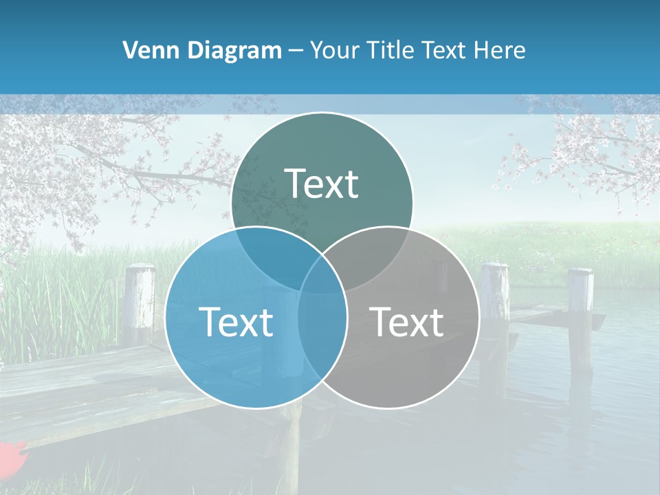 Ilustracja Pora Roku Molo PowerPoint Template